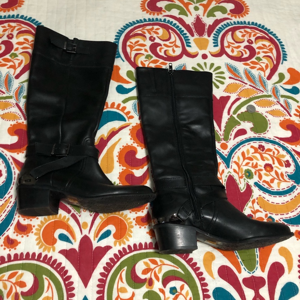 Arturo Chiang knee high dress boots— black